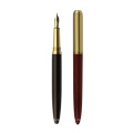 Luxury Ebony Barrel Fountain Fountain Pen Ink Alemania Iridium Nib Pen con bolsa mejor regalo para hombres y mujeres